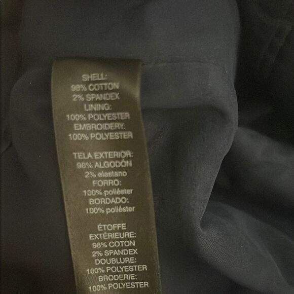 White House Black Market High Waist Navy Blue Embroidered Shorts - Picture 4 of 7